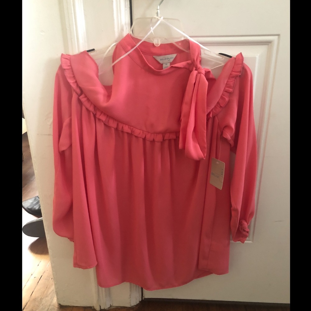 NWT Pink Cold Shoulder Blouse